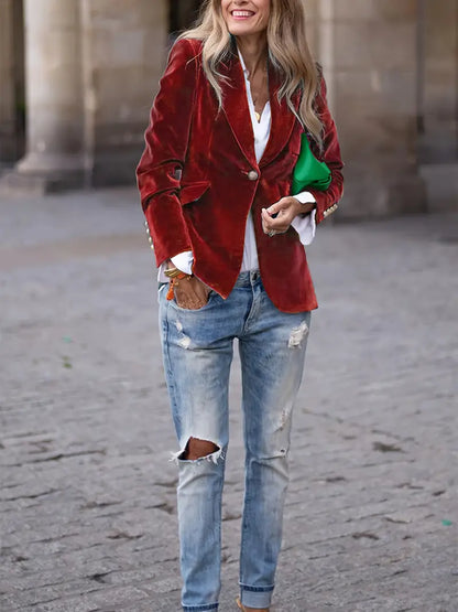 Sabina | Women's Classic Blazer with One-Button-Closure