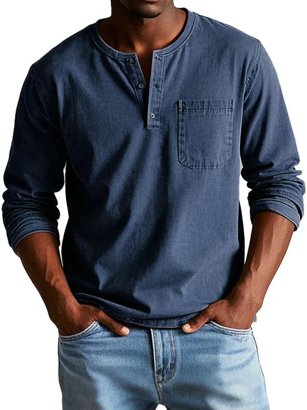 Flavio | Men’s Relaxed Kinetic Long Sleeve Henley