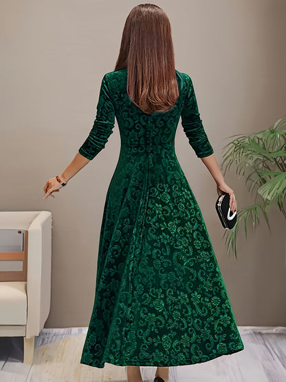 Karin | Women's floral Velvet-Dress for Formal Occasions