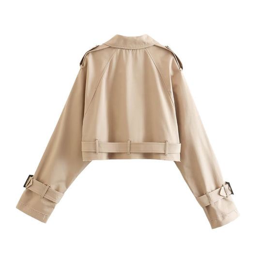Karla | Women's Chic short Trench Coat with Belt