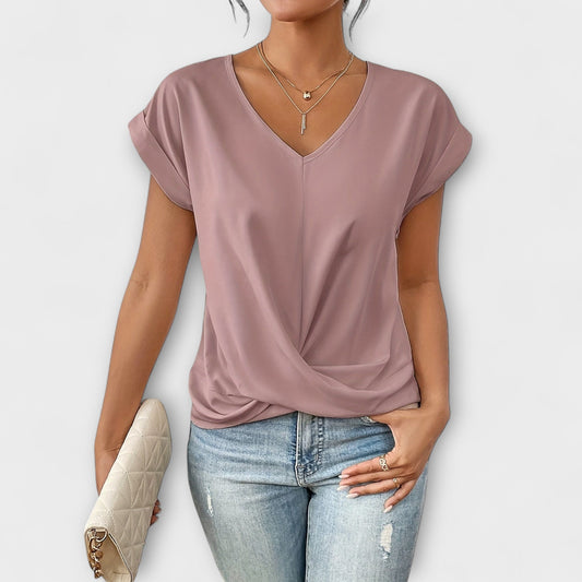 Amelinda | Women's V-Neck Relaxed Lightweight Top