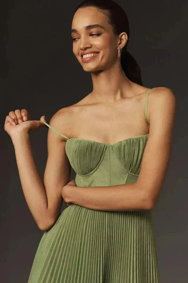 Jana | Women's Pleat Strap Maxi Dress