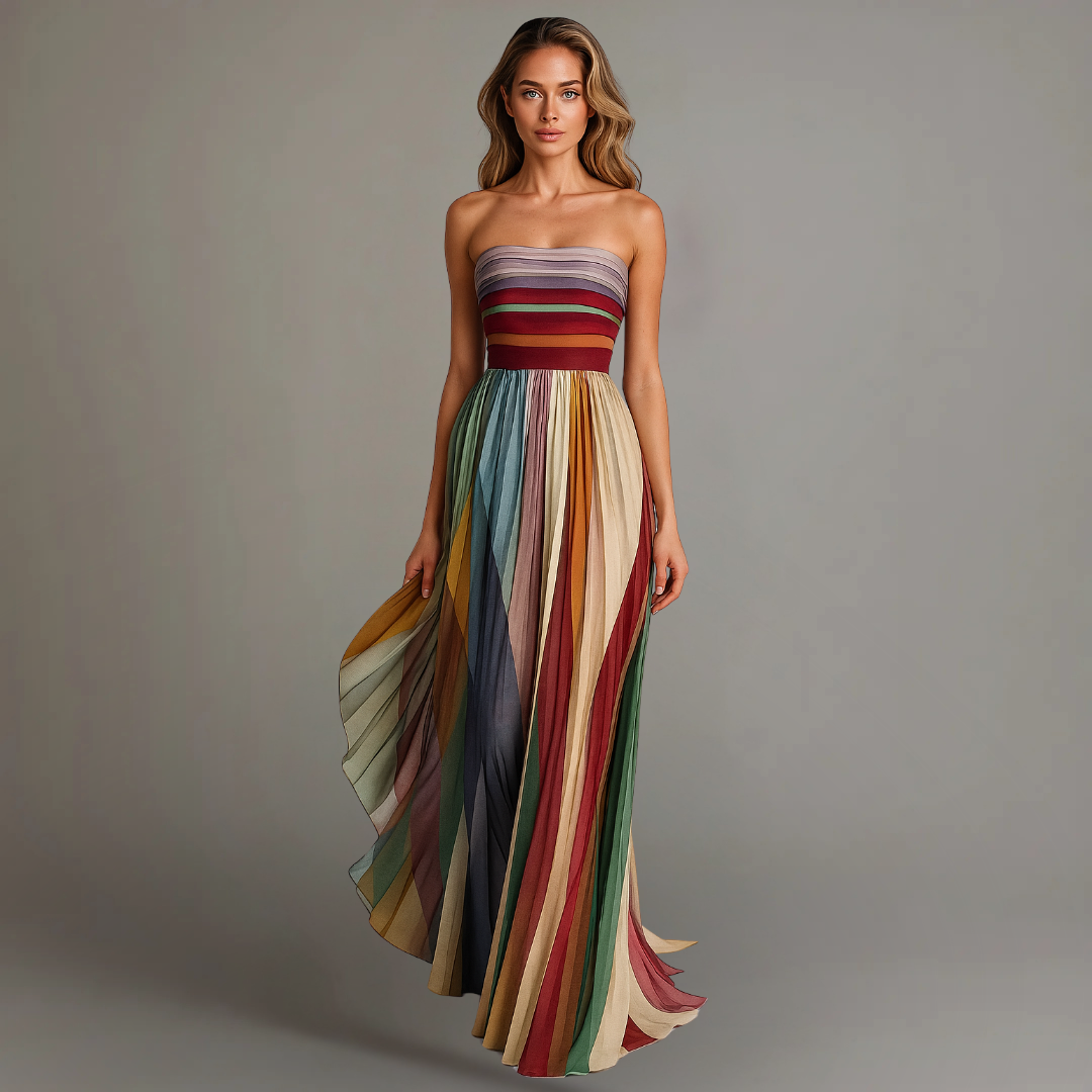 Gemma | Strapless Pleated Women's Elegant Dress