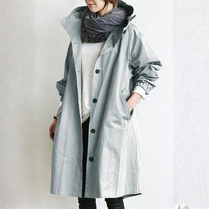 Edith | Women's long Streetcoat with Button Placket