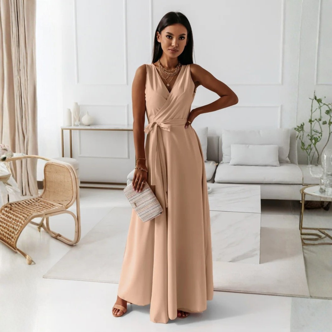 Viviane | Women's Wedding Guest Elegant Wrap Maxi Dress