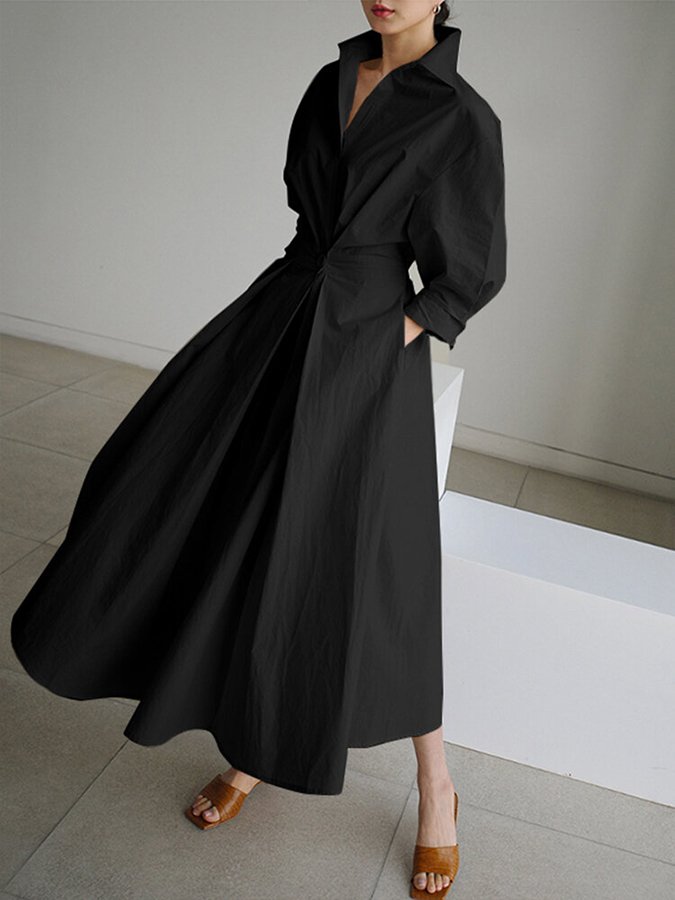 Jessica | Women's Fitted Shirt Maxi Dress