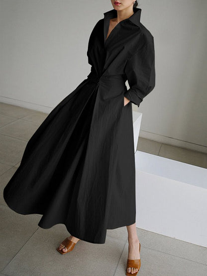 Jessica | Women's Fitted Shirt Maxi Dress