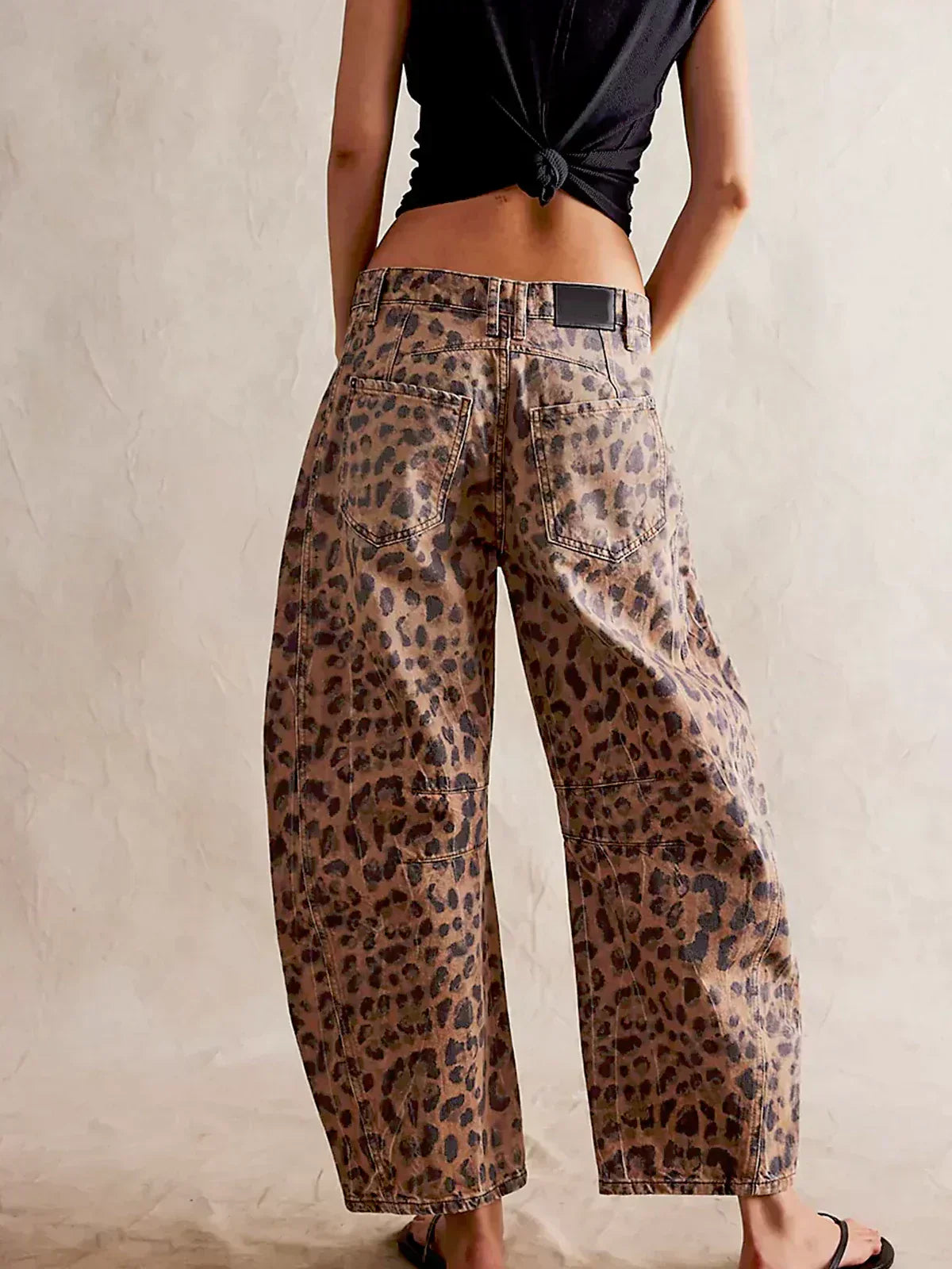 Gabriela | Women's Printed Jeans with Wide Leg