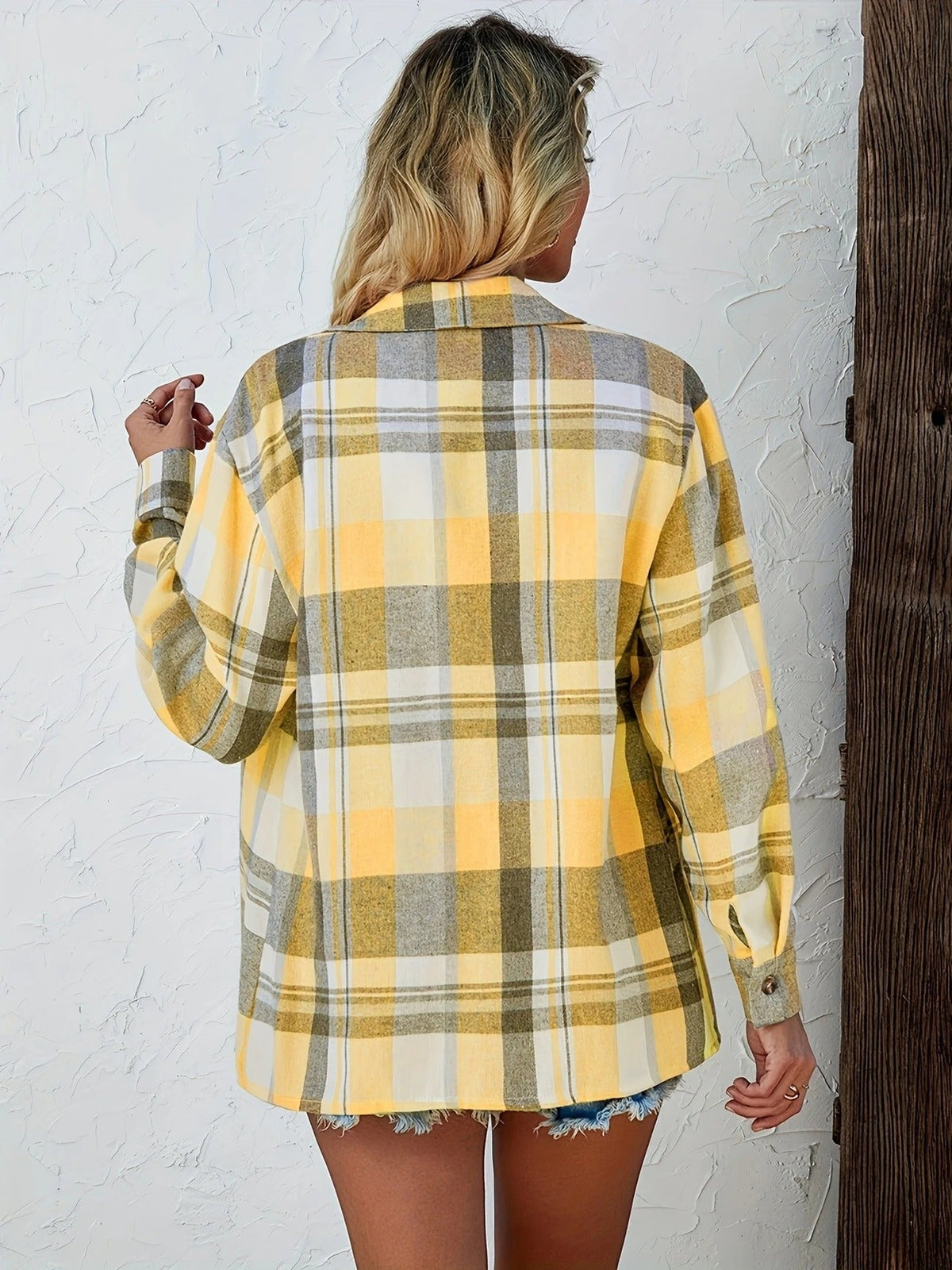 Harper | Pink Plaid Flannel Top