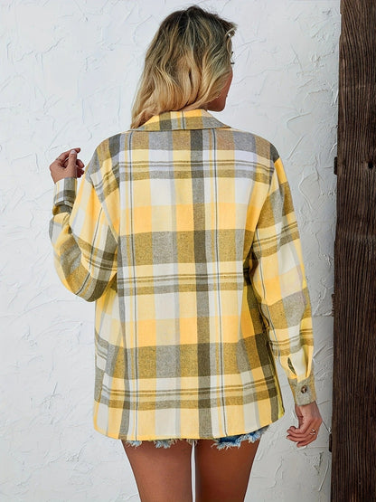 Harper | Pink Plaid Flannel Top