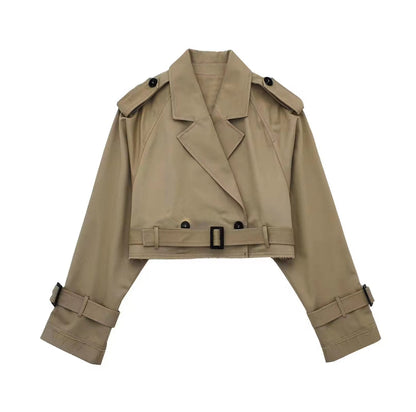 Karla | Women's Chic short Trench Coat with Belt