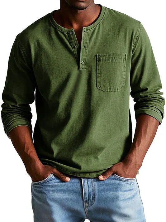 Flavio | Men’s Relaxed Kinetic Long Sleeve Henley