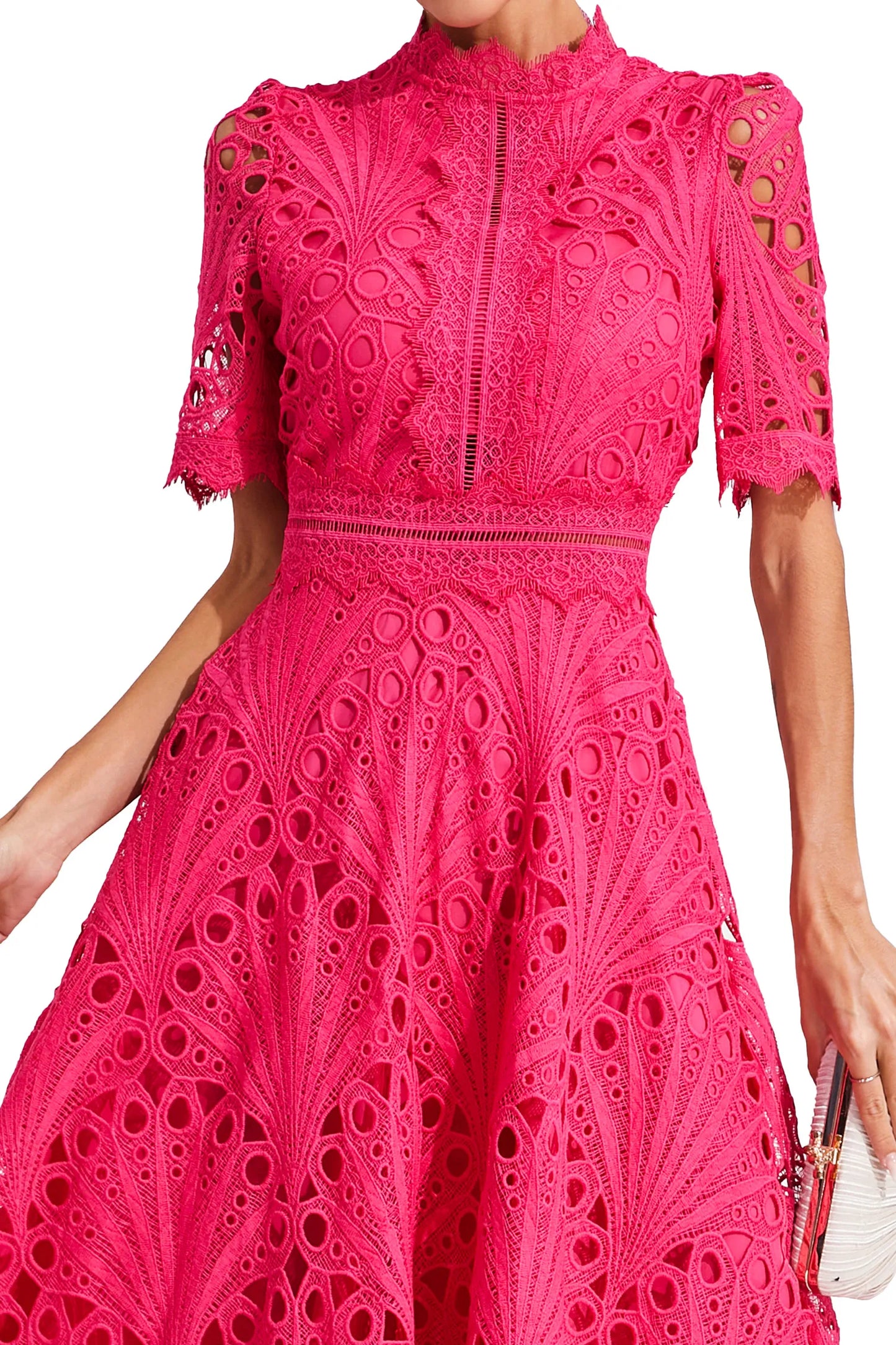 Jasmin | Women's Chic Pointed Midi Dress