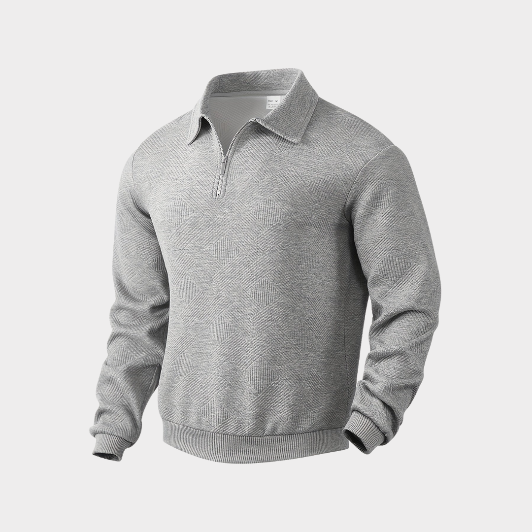 Robert | Men’s Leisure Polo Sweatshirt with Long Sleeves