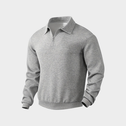 Robert | Men’s Leisure Polo Sweatshirt with Long Sleeves