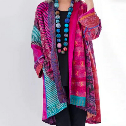 Hanna | Women's Relaxed Fit Boho-Knit Cardigan in Duster-Length