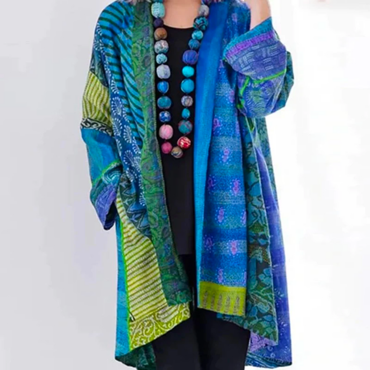 Hanna | Women's Relaxed Fit Boho-Knit Cardigan in Duster-Length