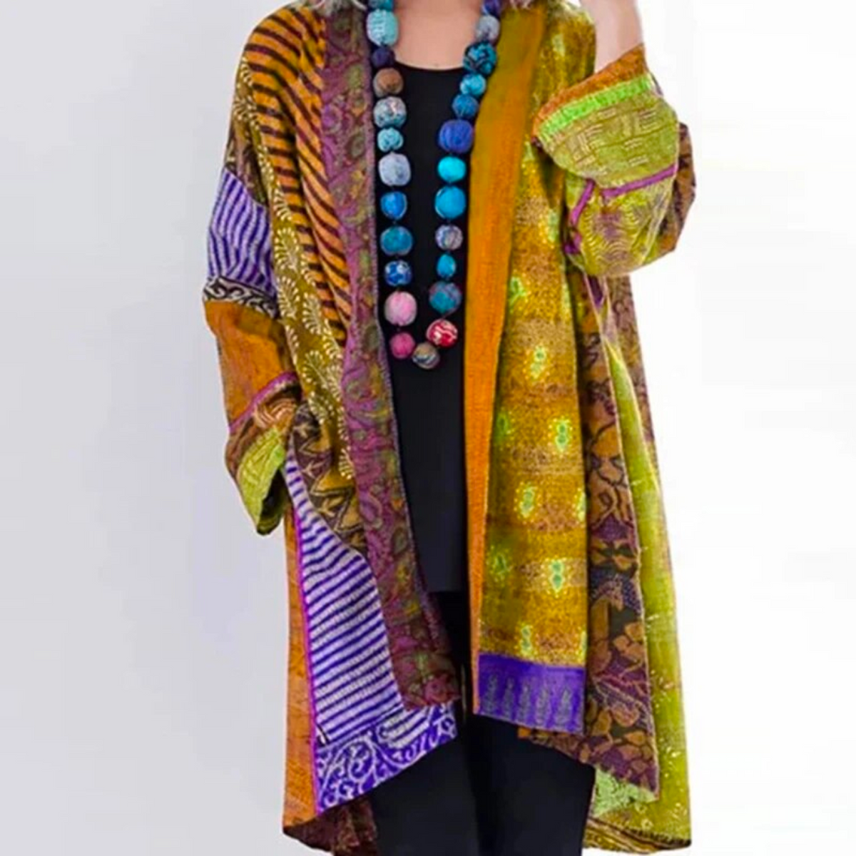Hanna | Women's Relaxed Fit Boho-Knit Cardigan in Duster-Length