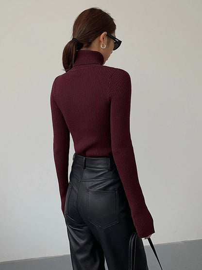 Jennifer | Women's Spring Stylish Ribbed Turtleneck Sweater