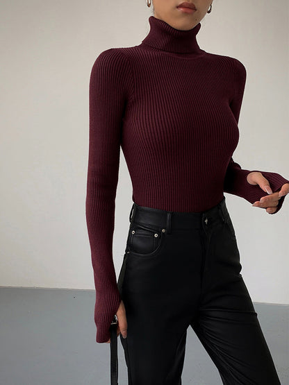 Jennifer | Women's Spring Stylish Ribbed Turtleneck Sweater