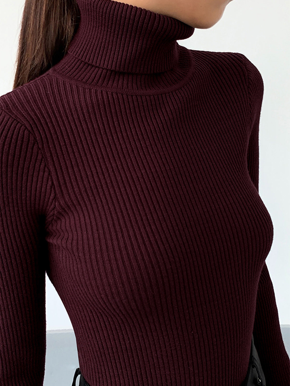 Jennifer | Women's Spring Stylish Ribbed Turtleneck Sweater