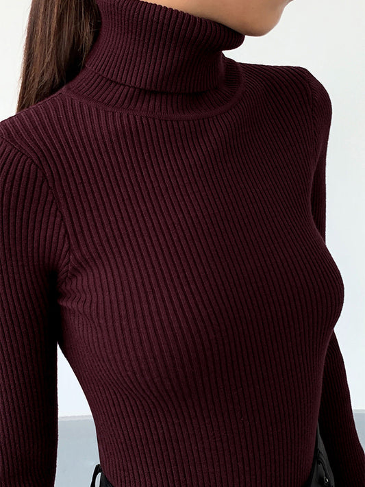 Jennifer | Women's Spring Stylish Ribbed Turtleneck Sweater
