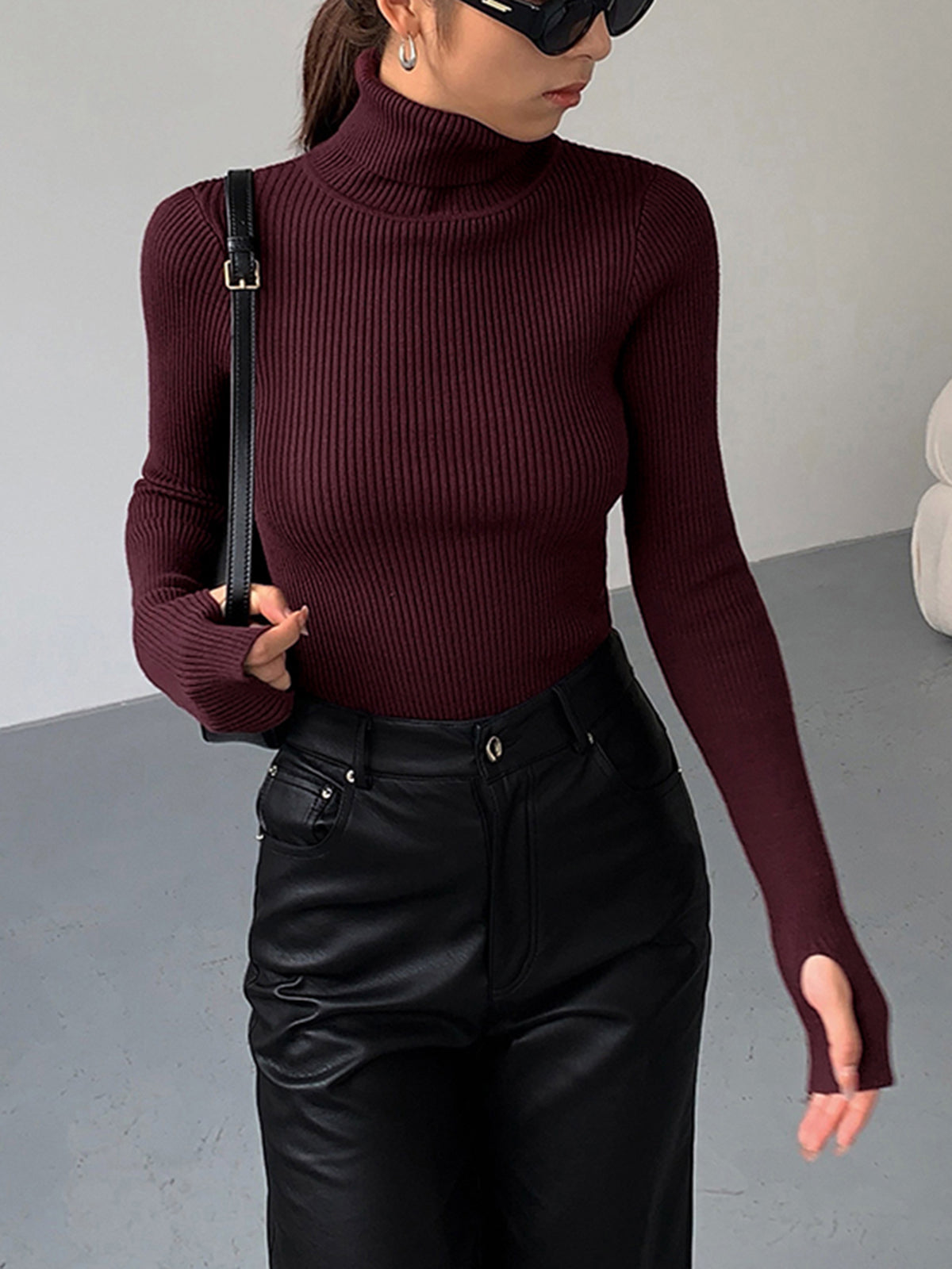 Jennifer | Women's Spring Stylish Ribbed Turtleneck Sweater