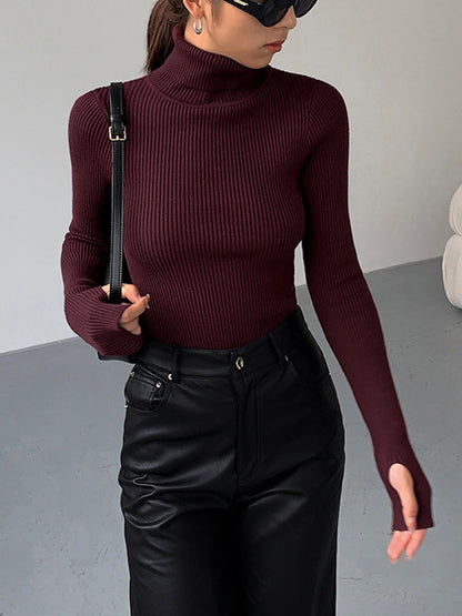 Jennifer | Women's Spring Stylish Ribbed Turtleneck Sweater