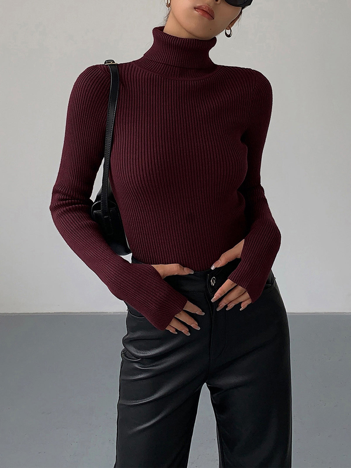 Jennifer | Women's Spring Stylish Ribbed Turtleneck Sweater