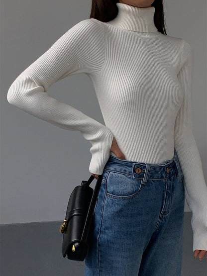 Jennifer | Women's Spring Stylish Ribbed Turtleneck Sweater
