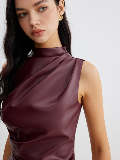 Francesca | Women's Summer Ärmelloses Chic Top with High Collar