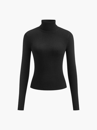 Jennifer | Women's Spring Stylish Ribbed Turtleneck Sweater