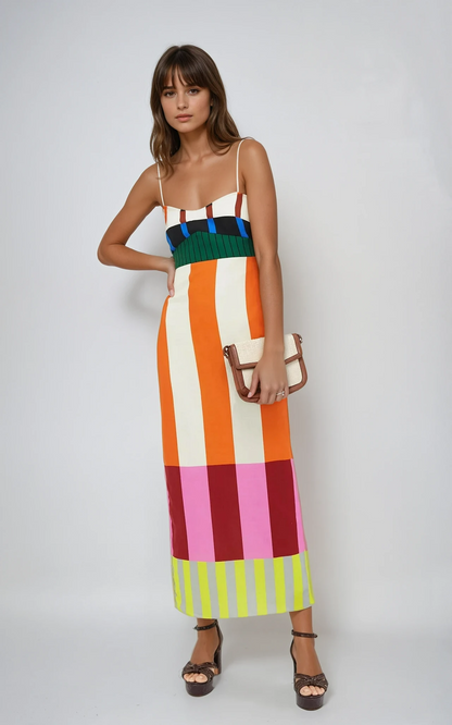 Elowen | Striped Empire Waist Summer Dress