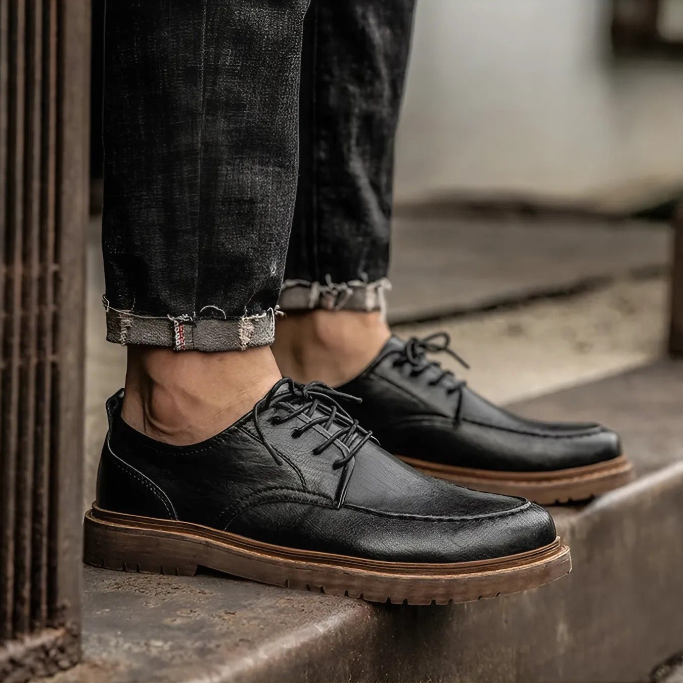 Stephen | Men's Leather Winter Lace-Up Shoes