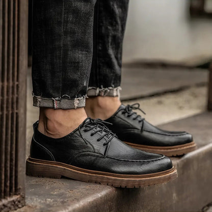 Stephen | Men's Leather Winter Lace-Up Shoes