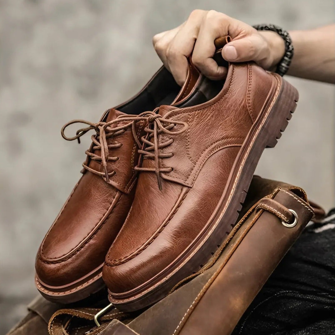 Stephen | Men's Leather Winter Lace-Up Shoes