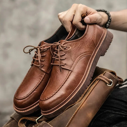 Stephen | Men's Leather Winter Lace-Up Shoes
