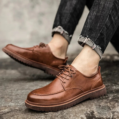 Stephen | Men's Leather Winter Lace-Up Shoes