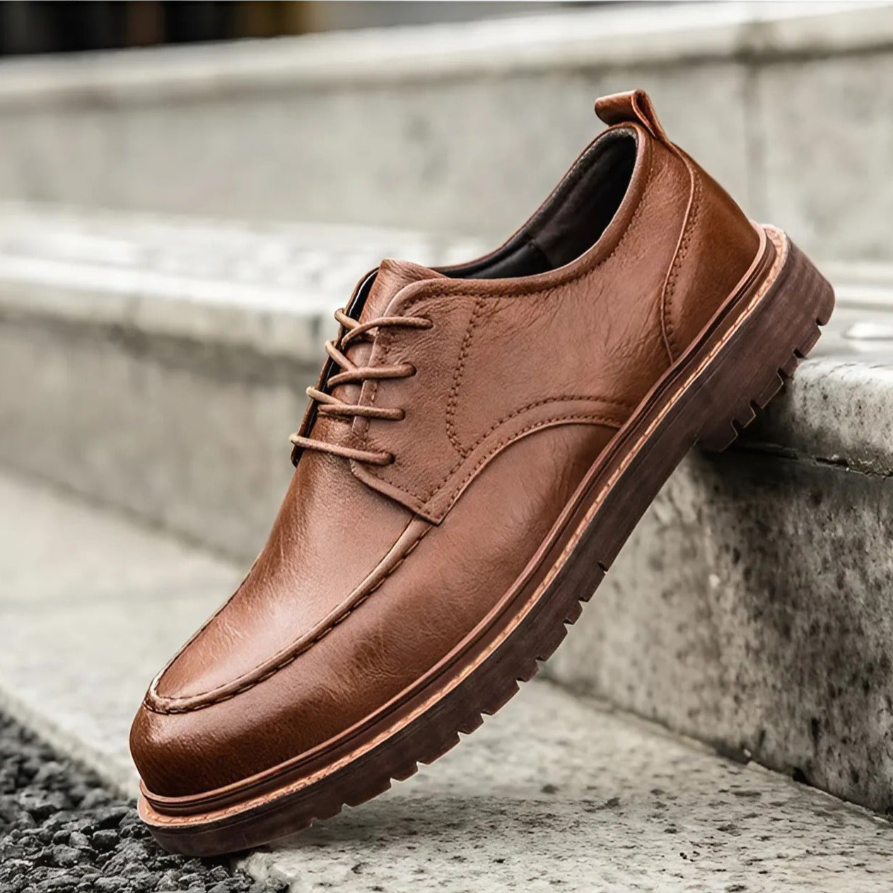 Stephen | Men's Leather Winter Lace-Up Shoes