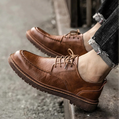 Stephen | Men's Leather Winter Lace-Up Shoes