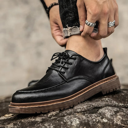 Stephen | Men's Leather Winter Lace-Up Shoes
