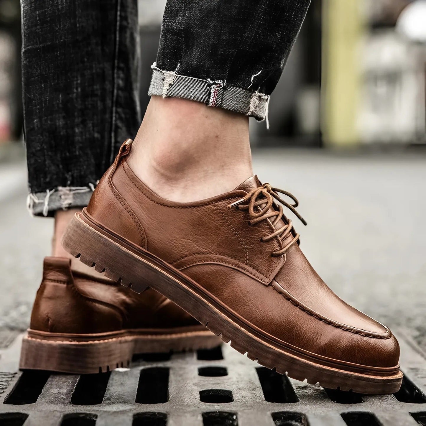 Stephen | Men's Leather Winter Lace-Up Shoes