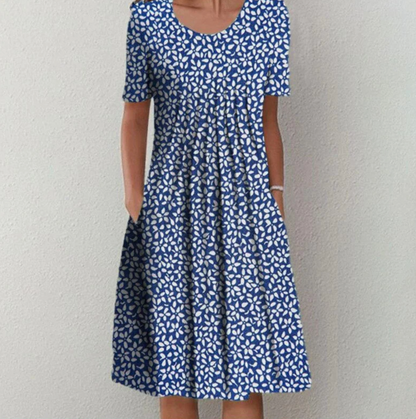 Tamara | Women's Midi Dress with relaxed Cut and Floral Print
