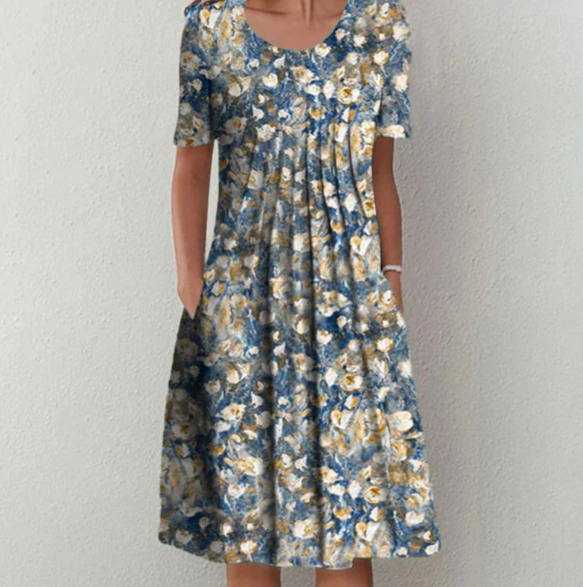 Tamara | Women's Midi Dress with relaxed Cut and Floral Print