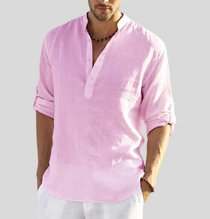 Martin | Men's Lässiges Langarmhemd with Button Placket