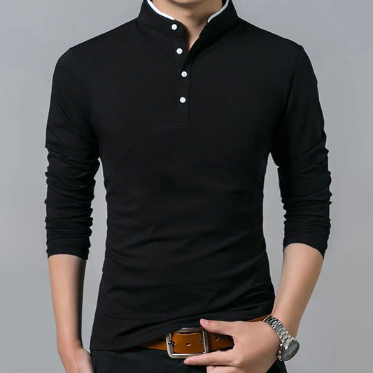 Lorenzo | Men’s Button Placket Long Sleeve Casual Shirt