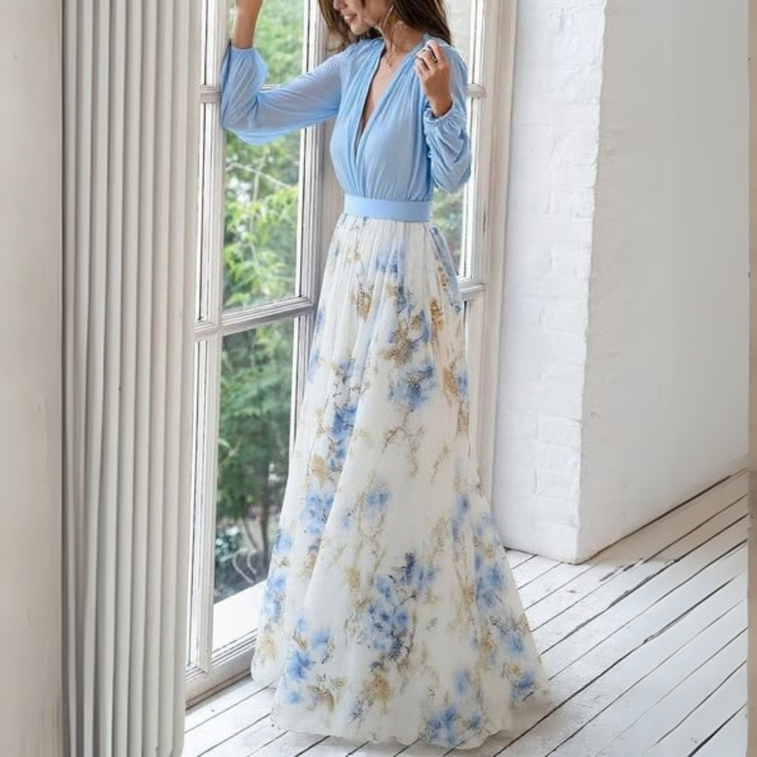 Doris | Women's Floral V-Neck Maxi Dress