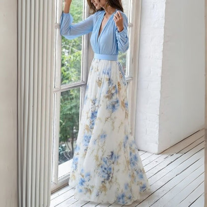 Doris | Women's Floral V-Neck Maxi Dress