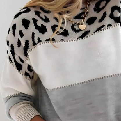Violet | Women's Knit Relaxed Leopard Sweater