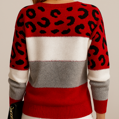 Violet | Women's Knit Relaxed Leopard Sweater